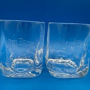 Jim Beam 1795 Double Whiskey Rocks Glasses, Set Of 2, Bourbon Lowball